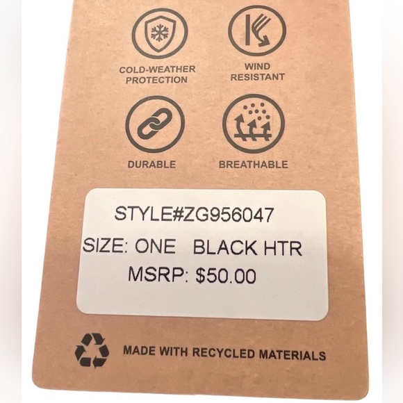 Hat UNISEX Color: Black Heather - Knit Beanie “Explore The Possibilities” OS - Picture 6 of 7